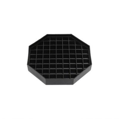 Thunder Group ALDT060 5.03" x 5.03" x 0.75" H Black Octagon Plastic Drip Tray