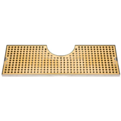 Micro Matic DP-MET-T-PVD-34-Z 34" W x 8.5" D Stainless Steel and Brass with Drain Drip Tray Trough