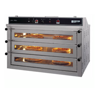 Doyon PIZ6G-LP 47.63" W Stainless Steel Triple Deck Liquid Propane Jet Air Counter Top Pizza Oven - 85,000 BTU