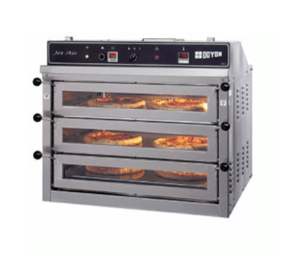 Doyon PIZ3G-LP 35.88" W Stainless Steel Triple Deck Liquid Propane Jet Air Counter Top Pizza Oven - 70,000 BTU