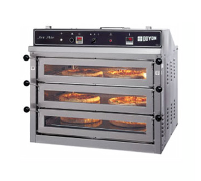 Doyon PIZ3G-LP 35.88" W Stainless Steel Triple Deck Liquid Propane Jet Air Counter Top Pizza Oven - 70,000 BTU