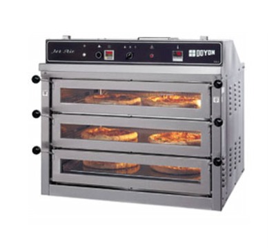 Doyon PIZ3G-LP 35.88" W Stainless Steel Triple Deck Liquid Propane Jet Air Counter Top Pizza Oven - 70,000 BTU