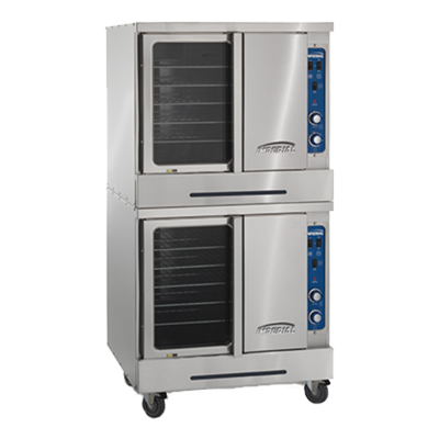 Imperial PCVDG-2 38" W Stainless Steel 2 Decks Liquid Propane Convection Oven - 160,000 BTU