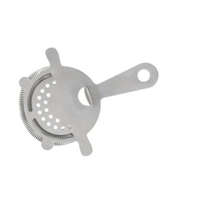 TableCraft Products 10472 4 1/2" W x 6" D x 3/4" H 4-Prong Brushed Finish Stainless Steel Strainer