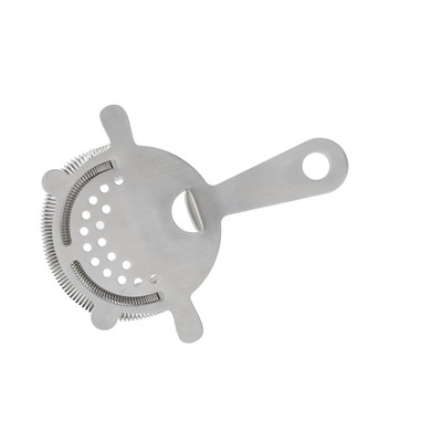 TableCraft Products 10472 4 1/2" W x 6" D x 3/4" H 4-Prong Brushed Finish Stainless Steel Strainer