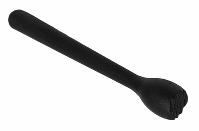 Omcan USA 80954 Black Mojito Bar Muddler with Ridged Head