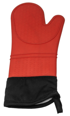 Omcan USA 81045 15" Red Silicone Textured Grip Oven Mitt