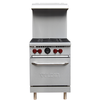 Vulcan SX24-4BP 23.98” W Stainless Steel Liquid Propane SX Series Restaurant Range – 142,000 BTU