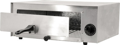 Omcan USA 43219 56.75"W Stainless Steel Exterior Deck Type Electric Pizza Oven - 120 Volts 1-Ph