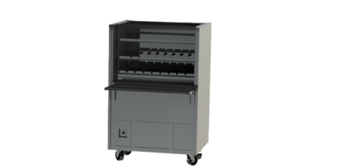 Skyfood CMDL-15D 42” W 15 Skewers Stainless Steel Charcoal Barbecue Grill – 127 Volts