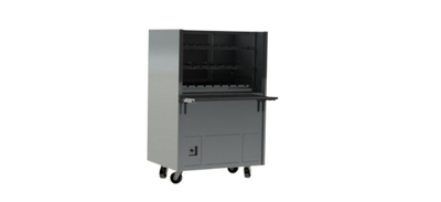 Skyfood CMDL-38T 61.5&quot; W Stainless Steel Floor Model Charcoal Barbecue Grill - 127 Volts