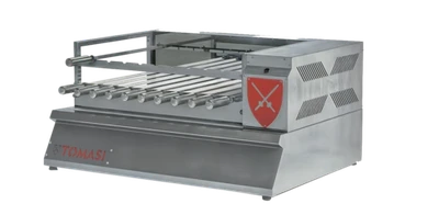 Skyfood KBB-10C 39.4" W Countertop Modular System Stainless Steel Shish Kabob Charcoal Grill - 115 Volts