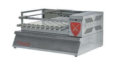 Skyfood KBB-10C 39.4" W Countertop Modular System Stainless Steel Shish Kabob Charcoal Grill - 115 Volts