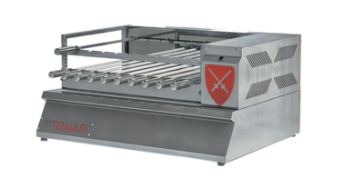 Skyfood KBB-10C 39.4" W Countertop Modular System Stainless Steel Shish Kabob Charcoal Grill - 115 Volts