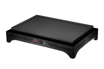 Skyfood PQV-04 24" W Countertop Digital Temperature Control Black Stainless Steel Base Vettro Warming Shelf - 110 Volts