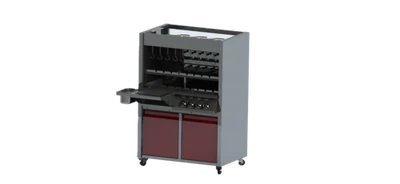 Skyfood CH-38TEPRM-LP 59” W Stainless Steel Liquid Propane Gas Barbecue Grill - 107,184 BTU