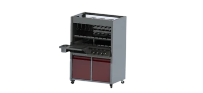 Skyfood CH-38TEPRM-LP 59” W Stainless Steel Liquid Propane Gas Barbecue Grill - 107,184 BTU