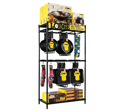 Lodge BMFT3 48" W x 18" D x 36" H Steel Merchandiser Fixture