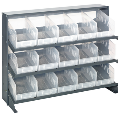 Quantum QPRHA-202CL 36" W x 12.5" L x 26.5" H Sloped Bench Style Pick Rack