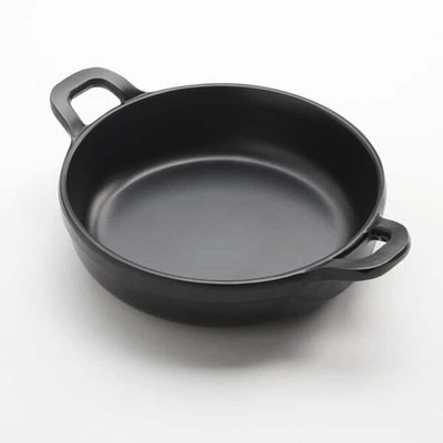American Metalcraft MC41 5 Oz. 4.5" D x 1.25" H x 6" L Black Melamine Casserole Dish