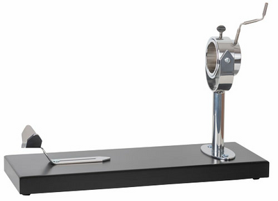 Omcan USA 48229 Prosciutto Holder with Wooden Base and Rotating Handle