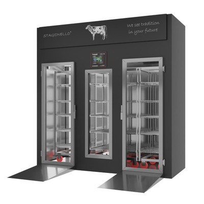 Omcan USA 45344 881.85 Lbs. Stainless Steel Free-Standing Maturmeat 400 Meat Aging Cabinet - 380 Volts 5150 Watts