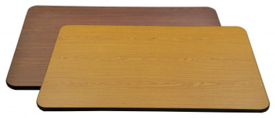 Omcan USA 43164 1" Thick Rectangular Oak and Walnut Laminate Reversible Table Top