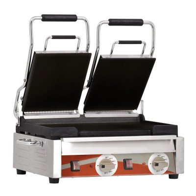 Omcan USA 21466 Cast Iron Dual Plate Manual Sandwich Grill