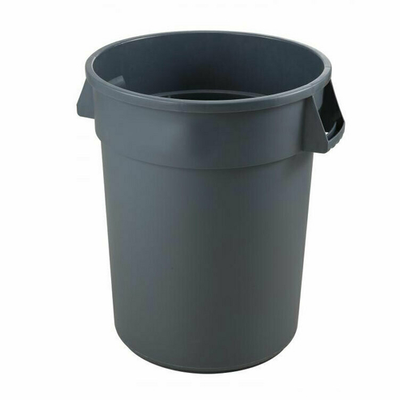 Omcan USA 80586 32 Gal. Gray Polyethylene Round Heavy Duty Trash Can