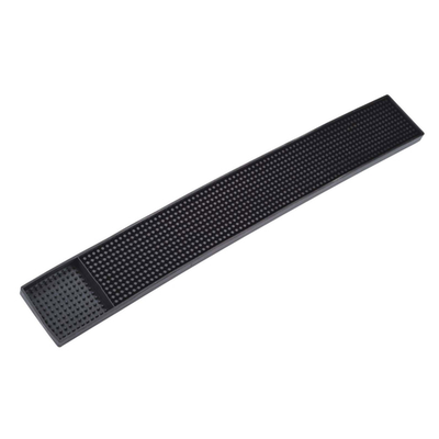 Omcan USA 80365 27&quot; x 3.25&quot; Black Bar Spill Mat