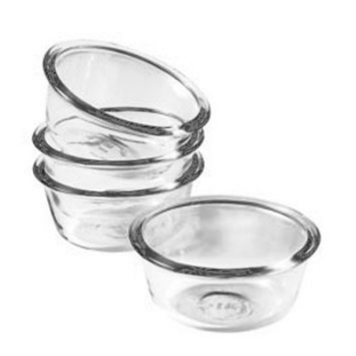 Anchor 82269L20 10 Oz. Clear Oval Glass Custard Cup Set