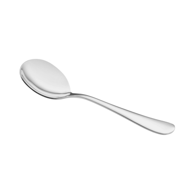 CAC China 8003-04 7" L Stainless Steel Extra Heavy Weight Noble Bouillon Spoon (25 Dozen Per Case)