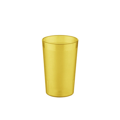 CAC China BVPT-10AM 10 Oz. Amber SAN Plastic Tumbler (6 Dozen Per Case)