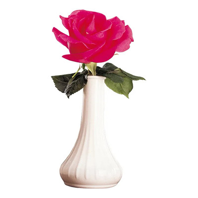 Cambro BV6CW148 6" H Narrow Neck Lightweight Dishwasher Safe Polycarbonate White Camwear Bud Vase - 12/Case