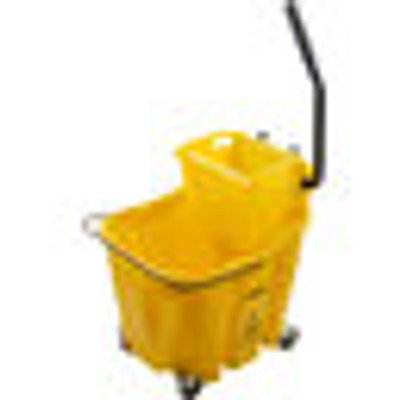 Carlisle 8690404 35 Qt. Yellow Side Press Wringer OmniFit Mop Bucket Combo