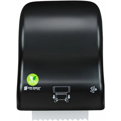 Carlisle T7400REBK Black San Jamar ecoLogic Simplicity Essence Mechanical Hands Free Towel Dispenser 1