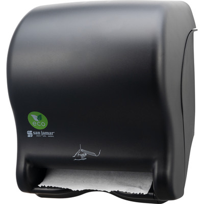 Carlisle T8400REBK Black San Jamar Classic ecoLogic Smart Essence Electronic Roll Towel Dispenser 1