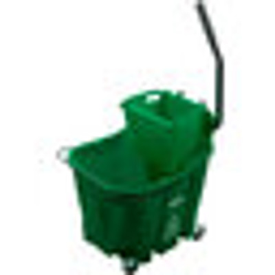 Carlisle 8690409 35 Qt. Green Side Press Wringer OmniFit Mop Bucket Combo