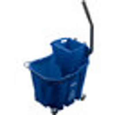 Carlisle 8690414 35 Qt. Blue Side Press Wringer OmniFit Mop Bucket Combo