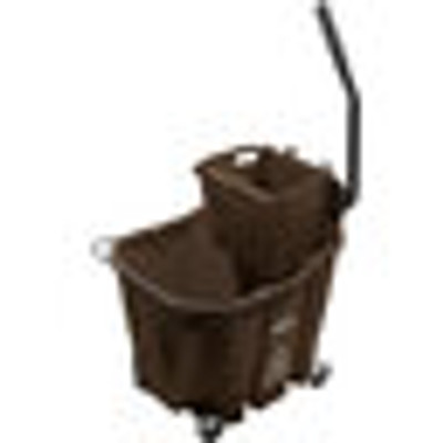 Carlisle 8690401 35 Qt. Brown Side Press Wringer OmniFit Mop Bucket Combo