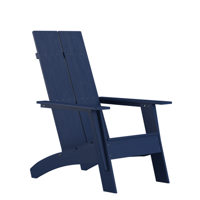 Flash Furniture JJ-C14509-NV-GG 30.5" W x 37.5" D x 39.5" H Navy Wood Sawyer Modern Adirondack Chair