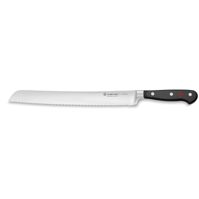 Wusthof 1040101123 Classic 9" Black Double Serrated Bread Knife