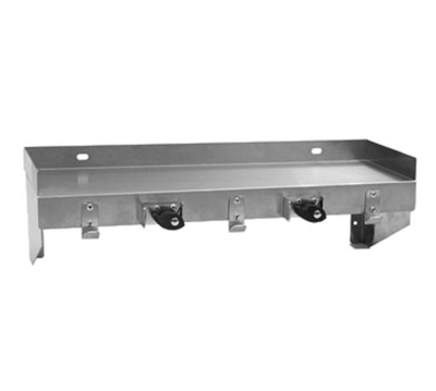 Eagle Group US0824-16/3-X 24"W x 8"D 16/304 Stainless Steel Utility Shelf With Mop Hanger