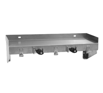 Eagle Group US0824-16/3-X 24"W x 8"D 16/304 Stainless Steel Utility Shelf With Mop Hanger