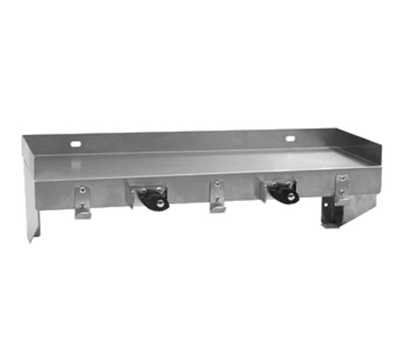 Eagle Group US0824-16/3-X 24"W x 8"D 16/304 Stainless Steel Utility Shelf With Mop Hanger