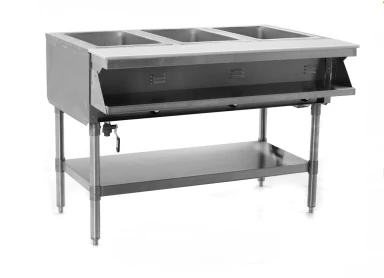 Eagle Group SHT5-208 5 Pan Electric Sealed Well Hot Food Table Open Shelf Base