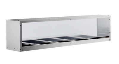 Atosa MROS-5ST Overshelf or Sneezeguard for 5 Well Steam Table Stainless Steel