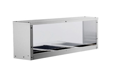 Atosa MROS-3ST Overshelf or Sneezeguard for 3 Well Steam Table Stainless Steel