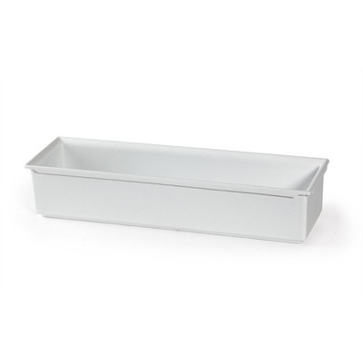 GET CIH1/2L-WW 20.13" W x 2.5" H x 6.13" D 3.75 Qt. White Smooth Bugambilia Fit Perfect Food Pan