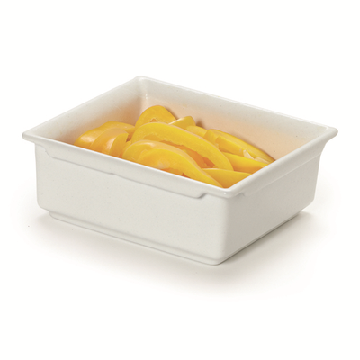 GET CIH1/6D-WW 6.75" W x 4" H x 6.19" D 1.75 Qt. White Smooth Bugambilia Fit Perfect Food Pan